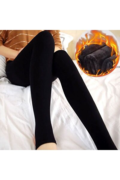 m mlinda Tenké zateplené zimní plyšové legíny Mmlinda s plyšem uvnitř, fleecové zateplené plyšové legíny