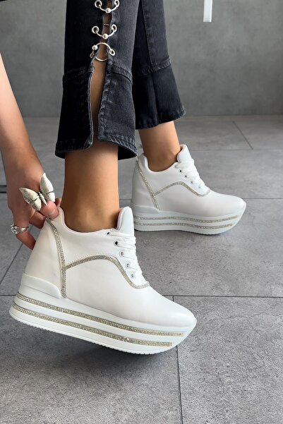 Modanizm White Padded Senna Sneakers