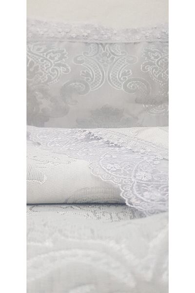 bursa çeyiz Gray Double Bursa Bedspread - Chenille Laced, Aden Dowry