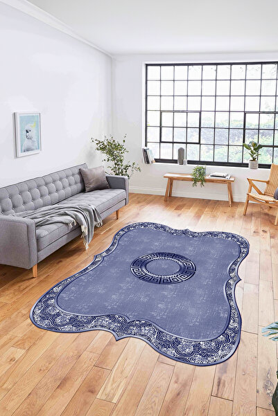 Napoli Home Dijital Lazer Kesim Göbek Motifli Yıkanabilir Kaymaz Taban Yolluk Mutfak Salon Halısı