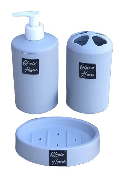 SİHİRLİ AYAKLAR Bathroom Set Toothbrush Holder Liquid Soap Dispenser Solid Soap Dispenser Set of 3 Bathroom Set Sink Set