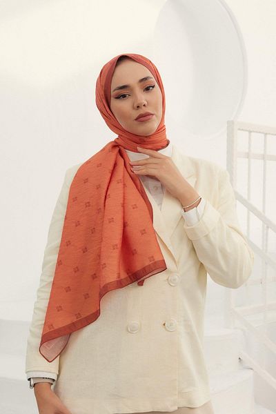 Silk Home Olinda Brown Shawl - Wave Pattern