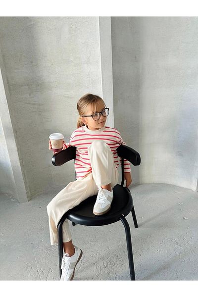 Le Petite Sole Girl's Line Striped Suit