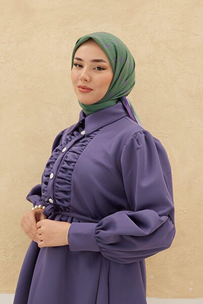 Silk Home Σμαραγδένιο Μωβ Κασκόλ Olinda