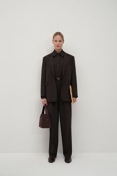 Mathilda By Çiğdem Bilici Bitter Brown Private Edition Palazzo Trousers
