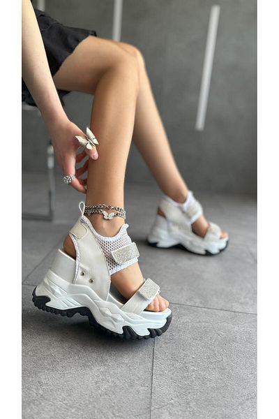 Modanizm White Lahti Sandals