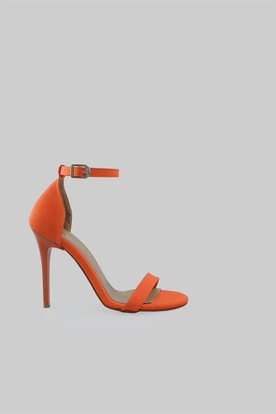 sovrana High Heels Orange Matte Satin