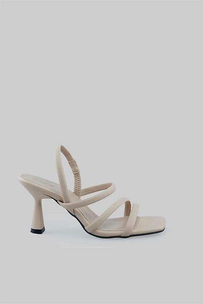 sovrana Band Detailed Heeled Shoes Beige