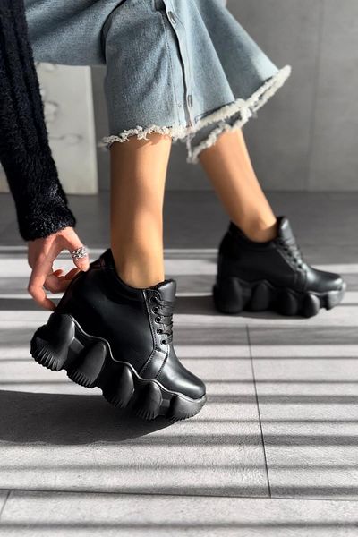 Modanizm Rubio Hidden Heel Black Sneakers
