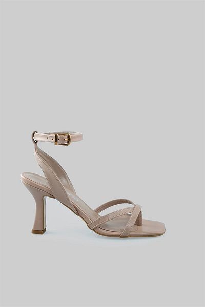 sovrana Toe Detailed Heeled Shoes Tan