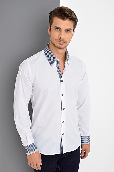 Dewberry G693 Men's Shirt-White