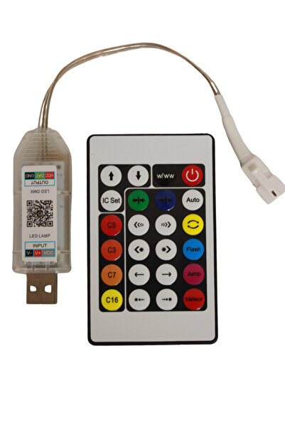 Hazar Led WS2812B USB Girişli Bluetooth Kontrollü Pixel Led Kontrol Devresi 5V