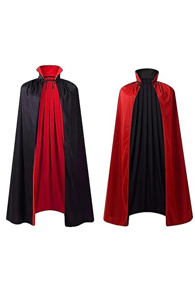 Annee Bakk Çift Taraflı Dracula Pelerini, Vampir Pelerin, Cadılar Bayramı Aksesuarları