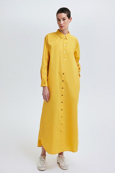 Touché Privé Poplin Dress with Button Detail