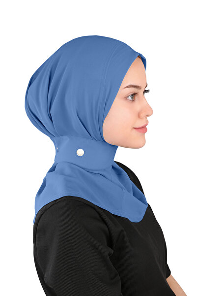 Ecardin Креп-тканина з шарфом з лікра - St 235 Джинсовий синій