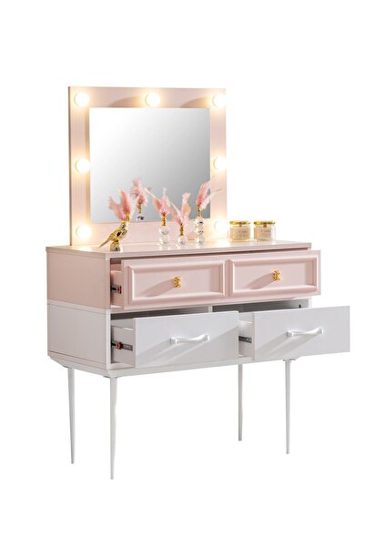 Setay Rosa Genç Odası - 3 Kapılı Dolap, Karyola, Komodin, Masa, Şifonyer, Kitaplık