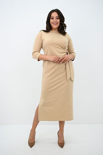 Koza Butik Women's Large Size Waist Tie Detailed Dress 5274-25