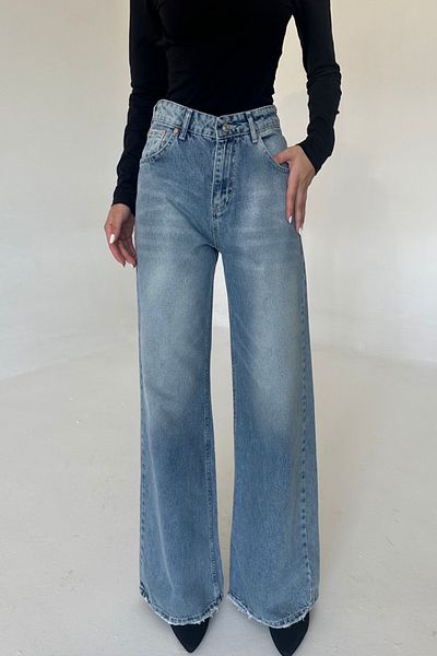 Ded COLLECTION High Waist and Wide Leg Women's Jean Jeans