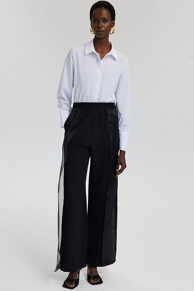 Touché Privé Linen Pants - Organza Detailed