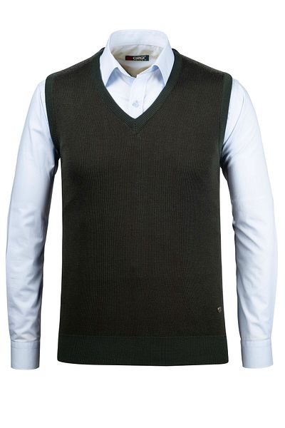 Çizgi Triko Men's V-Neck Striped Knitwear Sweater - Colorful Patterned Winter Steel Knit Classic Fit - 5015H