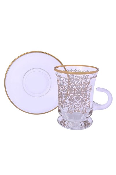 Decorium Çay Takımı Kulplu 12 Parça Patrice Altın Ars 285