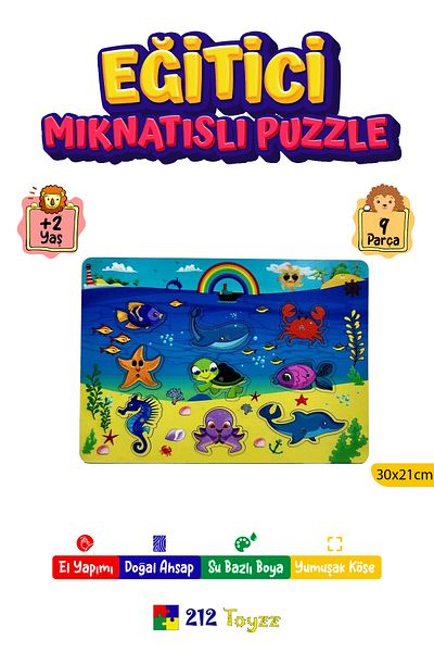 212toyzz Wooden Magnet Fishing Game