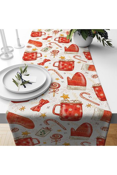 Evmila New Year Christmas Themed Socks 40X140 cm Velvet Runner