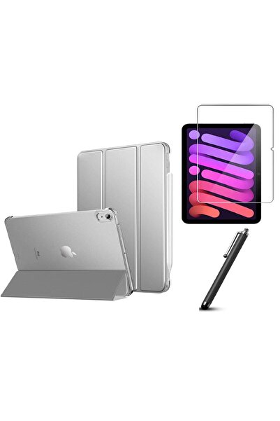 Fibaks İpad 11 A16 2025 10. Nesil 10.9 Kılıf Ekran Koruyucu Kalem Pu Deri Standlı Katlanır Smart Kapak