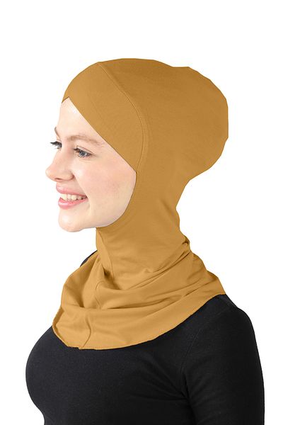 Ecardin Turban Hijab în cruce de culoare muștar - St 232