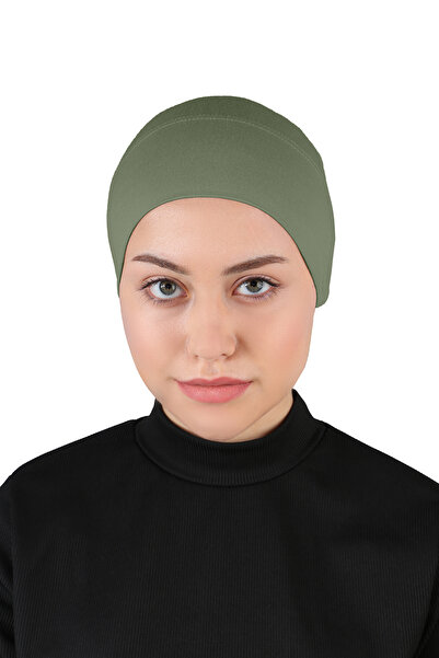 Ecardin Σωληνοειδής Καπέλο Άνετο Πρακτικό Καπέλο Hijab - ST222 Χακί