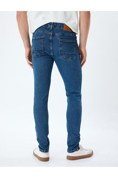Koton Ανδρικό τζιν παντελόνι Dark Indigo - 5wam40075ıd