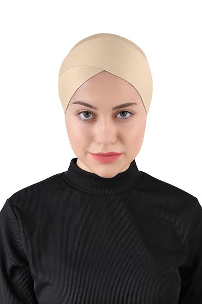 Ecardin Light Beige Cross Bonnet - St 233