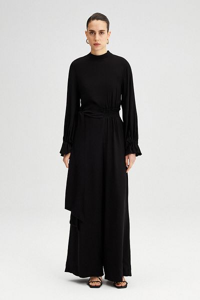 Touché Privé Viscose Jumpsuit with Belted Waist