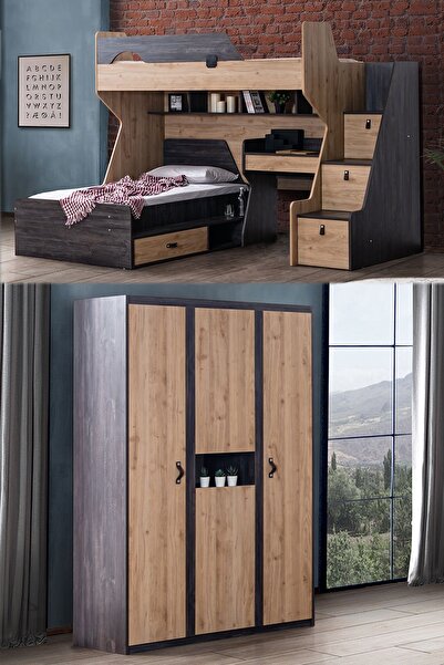 Setay Ranza, Doğa Ranza Karyola Masa 3 Kapaklı Dolap