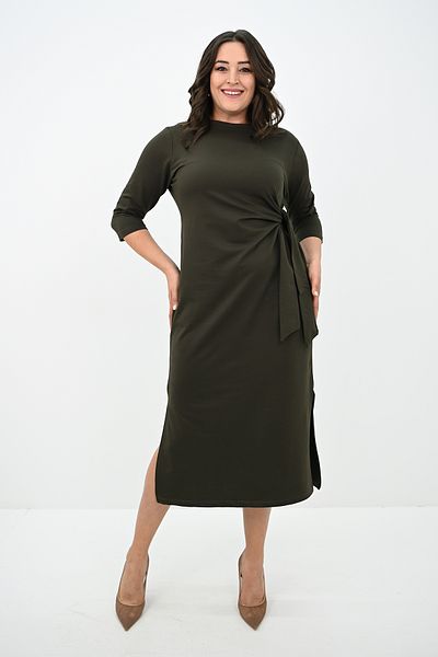 Koza Butik Women's Large Size Waist Tie Detailed Dress 5274-25