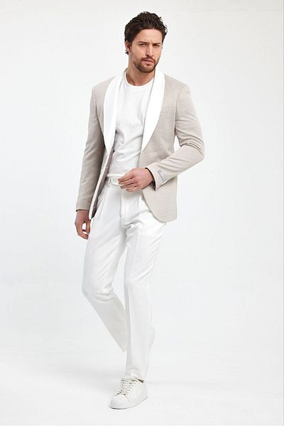 Savira Slimfit ανδρικό αθλητικό μπουφάν σάλι γιακά drop 6 πλεκτό ύφασμα