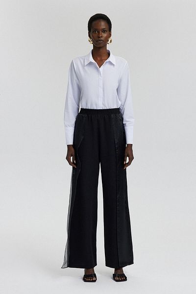 Touché Privé Linen Pants - Organza Detailed