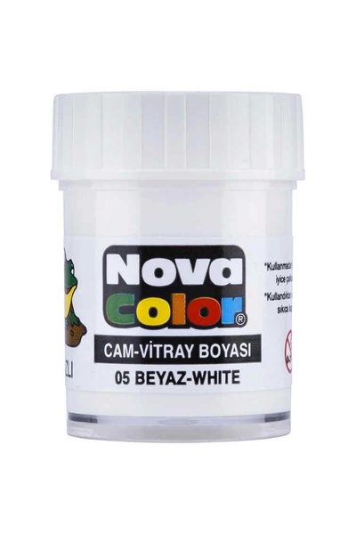 Nova Color BEYAZ 30 CC ŞİŞE SU BAZLI CAM BOYASI