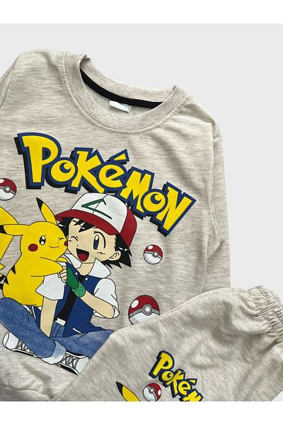 Fil Kids Σετ εποχιακής φόρμας με μακρυμάνικο μοτίβο χαρακτήρων Pokemon από βαμβακερή πέτρα