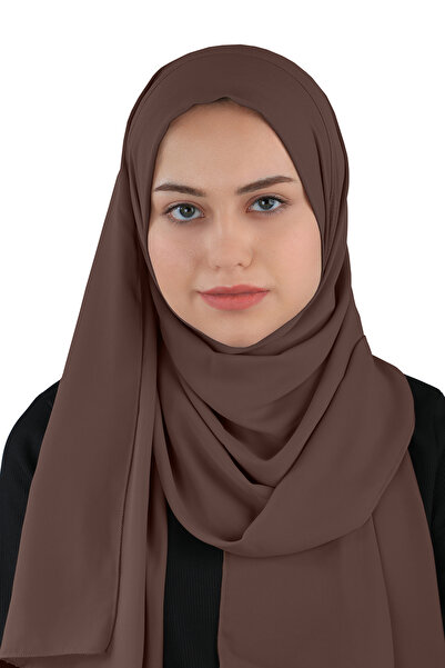 Ecardin Πρακτικό Σάλι Κρεπ - St 238 Ανοιχτό Καφέ