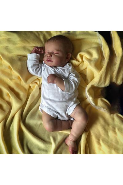 MRB 50CM Realistic Finished Bebe Reborn Silicone Vinyl Cloth Body Doll LouLou Handmade Toy For Girls ...