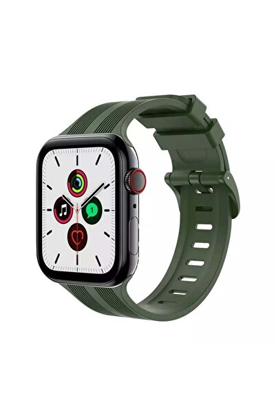 habilis Apple Watch Series 11/10 46mm Çizgi Detaylı Esnek Yumuşak Tokalı Sili...