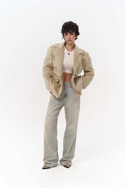 MAI STUDIOS CO. Monday Bej Dar Kesim Blazer