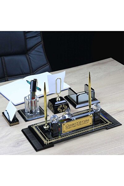 Kristal Cam Vıp Set Masa Isimliği Pb5001