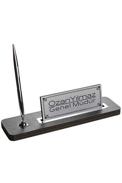 deri Masa Isimliği Kalemli Ofis Hediyesi Masa Isimliği Kmı700dsg