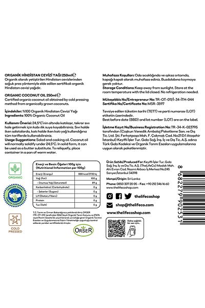 TheLifeCo 250 ml Organic Coconut Oil - Tongue Scraper and Cleanser Red