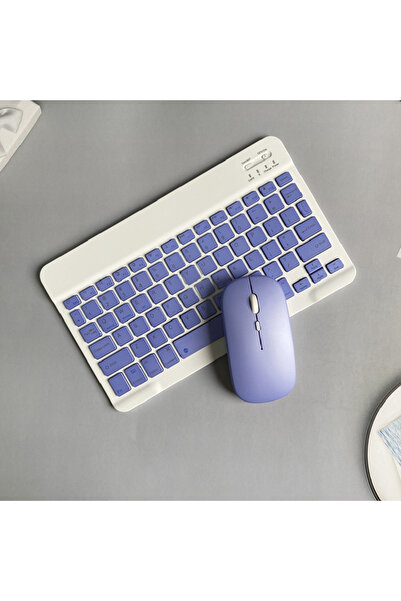 TOKQI iPad (Air 5 10.9) (10.2 `7/8/ 9) (11inç 4-5-6.Nesil) Uyumlu Kablosuz Bluetooth Klavye mouse set