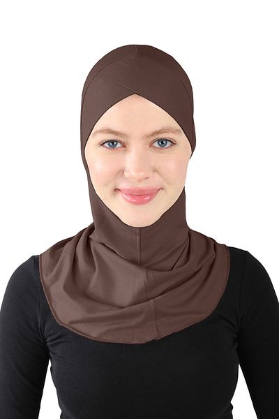 Ecardin Light Brown St 232 Cross Hijab Turban