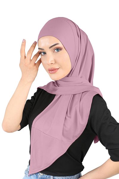 Ecardin Λιλά Μικρο Υφασμάτινο Κασκόλ Hijab Turban - St 208
