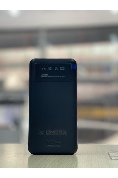 ENERX 20.000 Mah  Powerbank Dahili Kablolu Led Ekranlı Işıklı Micro/type-c/Lightning
